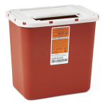 CONTAINER,SHARPS,2 GAL.,RED,WALL/FREE,EA