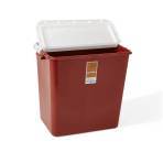 CONTAINER,SHARPS,RED,12 GAL,HINGED,EACH