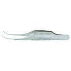 FORCEPS,GILLH,IRIS,2-7/8IN,CVD,CROSS-SERATTED,0.6MM WIDE AT TIP