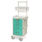 CART,ANESTHESIA,NARROW,LIGHTWEIGHT,A-SERIES,ACCESSORIES PACKAGE,SHORT HEIGHT,5 DRAWERS,E-LOCK
