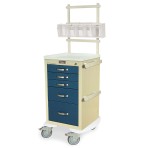 CART,ANESTHESIA,ALUMINUM,NARROW,A-SERIES,ACCESSORIES PACKAGE,SHORT HEIGHT,5 DRAWERS,KEY LOCK