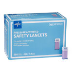 MEDLINE SAFETY LANCET, PRESSURE ACTIVATION, 28G X 1.8MM, 200/BOX