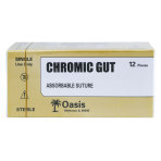 Oasis Chromic Gut Suture, Size 3-0, with NFS-2 Needle, 12/box, Veterinary Use Only