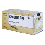 Oasis Chromic Gut Suture, Size 2-0, with NFS-1 Needle, 12/box, Veterinary Use Only