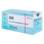 Oasis Silk Suture, Size 6-0, with NC-3 Needle, 12/box, Veterinary Use Only