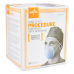 MASK,CONE,SURGICAL WITH HEADBAND,BLUE,50/BX