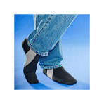 Nufoot Indoor Footwear, Bootie, Black/Gray Stripe, Large, Pair