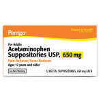 SUPPOSITORIES,ACETAMINOPHEN,650MG,12/BX,12 EA/BX