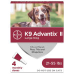 PHV ADVANTIX II RED, DOG, 21-55LB, 4 CARD