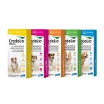 CREDELIO,TABLETS,DOGS PUPPIES,BLUE,1 DOSE/CARD,16 CARDS/CARTON