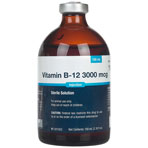 RXV VITAMIN B12 INJ (VET) 3000MCG, 100ML VET LABEL