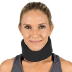 BRACE,NECK,CERVICAL COLLAR,4IN,CONTOURED,UP TO 20.5IN,BLACK,EACH