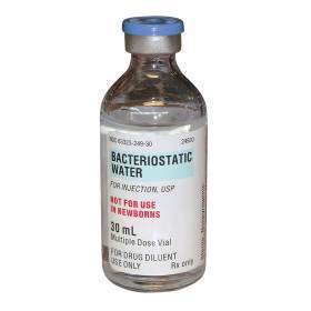 RX WATER BACTERIOSTATIC FOR INJ 30ML EXP 12/2022