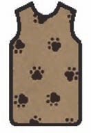 APRON,X-RAY,W/QUICK RELEASE,LARGE,BROWN W/BLACK PAWS
