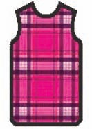 APRON,X-RAY,W/QUICK RELEASE,SMALL,HOT PINK PLAID