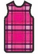 APRON,X-RAY,W/QUICK RELEASE,LARGE,HOT PINK PLAID