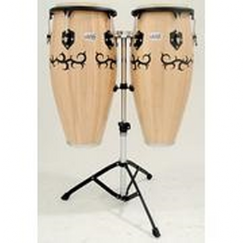 Toca Players 10" & 11" Wd Conga Set W/ Std Nat Tatoo