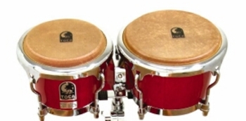 Toca Custom Deluxe Wood Bongos Red