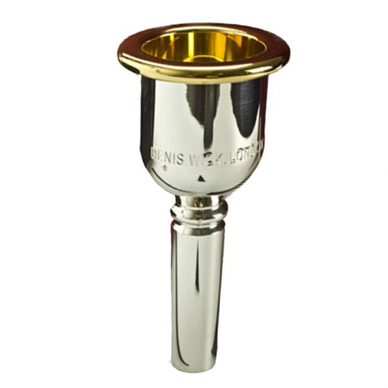 Large Shank Denis Wick 1L Silver-Plated Tuba Mouthpiece 
