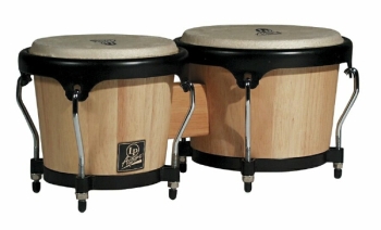 LP Aspire Wood Bongos Natural