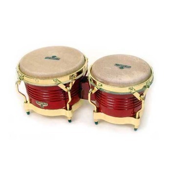 LP Matador Bongos Red Wood W/ Gold Hdwr