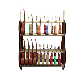 The Band Room&trade;  Mobile 30-Multi-Size Ukulele Rack