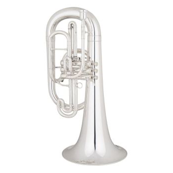 Eastman Marching B-flat Euphonium - Three Pistons, Silver-plated, Shires Stadium Series Mtpc.