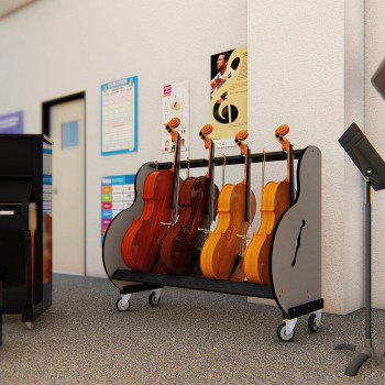 The Band Room&trade; Mobile 4-Cello Rack