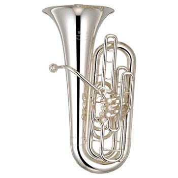 Yamaha Custom Full Size F Tuba - Silver Finish