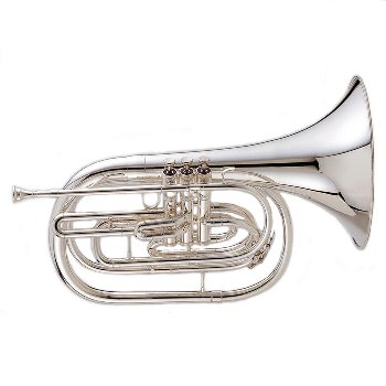King "Ultimate" Marching French Horn - Silver-Plated