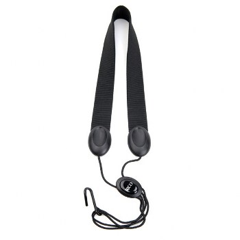 Rico Fabric Tenor/Baritone Sax Strap (Black) with Metal Hook