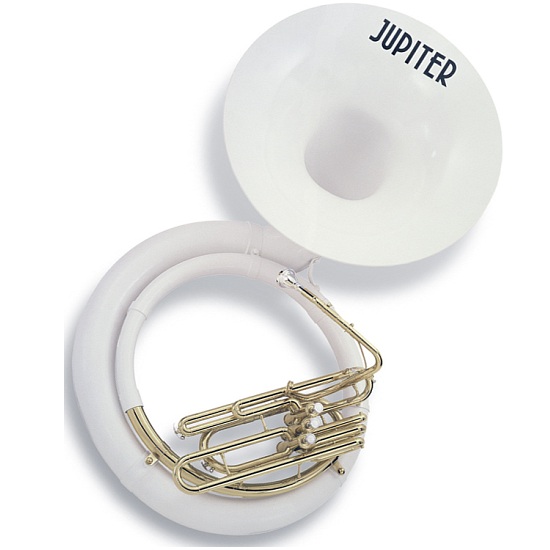 Jupiter Fiberglass Bell/Lacquered Brass Body Sousaphone - Hard Shell Case with Wheels