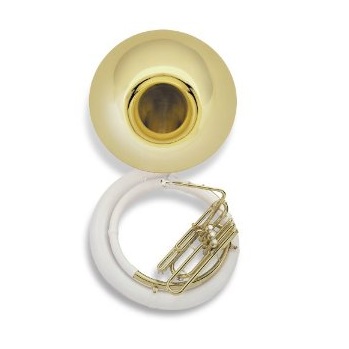 Jupiter Brass Bell/Fiberglass Body Sousaphone - Wheeled Hard Case