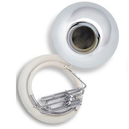 Jupiter Silver Bell/Fiberglass Body Sousaphone - Wheeled Hard Case