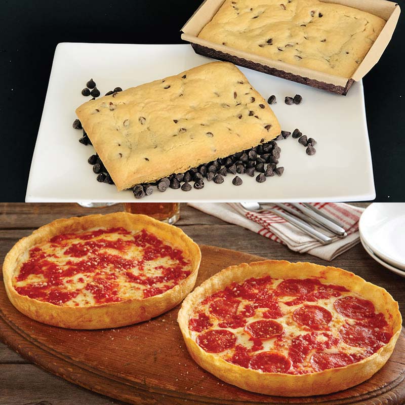 Sweet Ali's Gluten Free Chocolate Chip Pan Cookie & 2 Lou's Pizzas