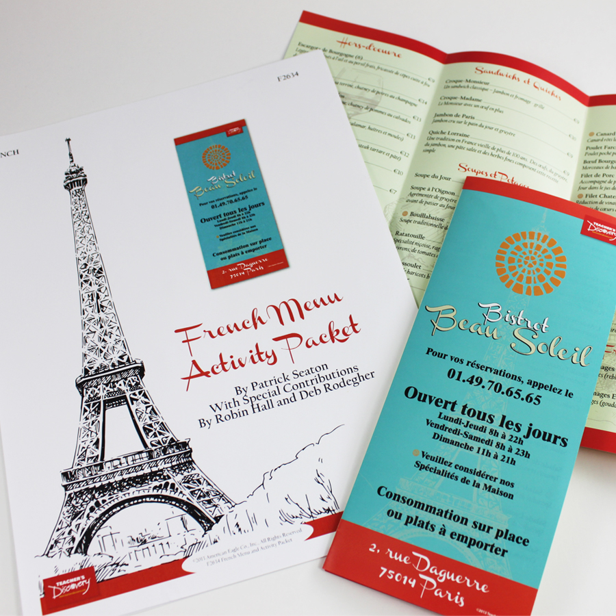 French Menus and Activity Packet