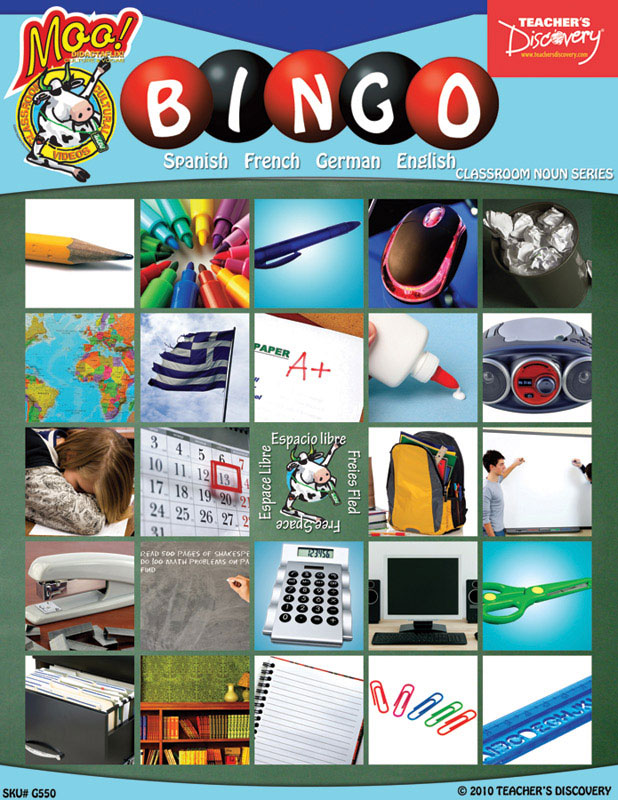 Classroom Nouns Bingo