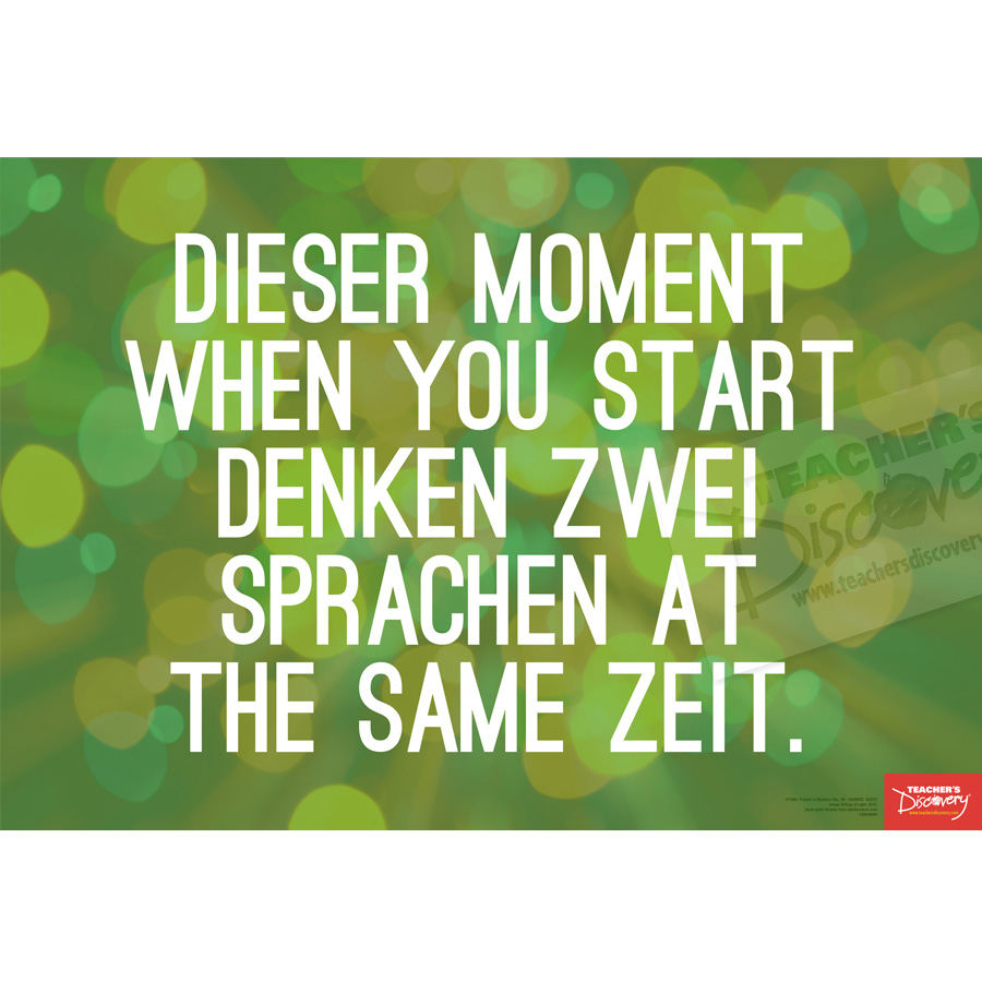 Two Languages German Mini-Poster