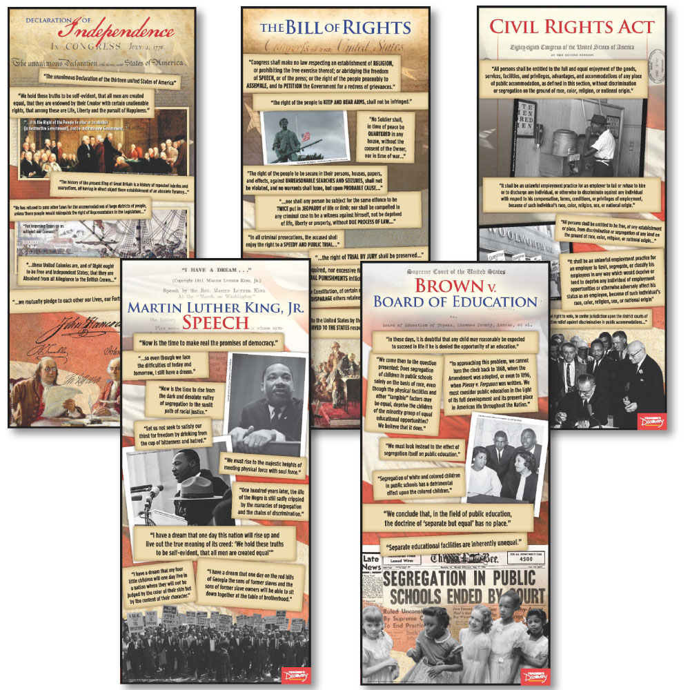 Documents in American History Poster Set of 5