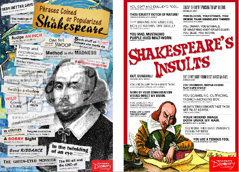 Shakespeare Phrases & Insults 2-Poster Set