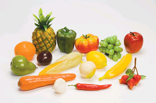 Fruits & Veggies Plastic Food Set