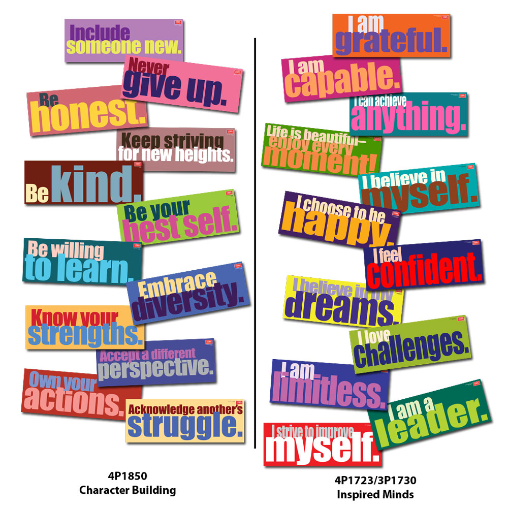 Character Building and Affirmations Sign Sets
