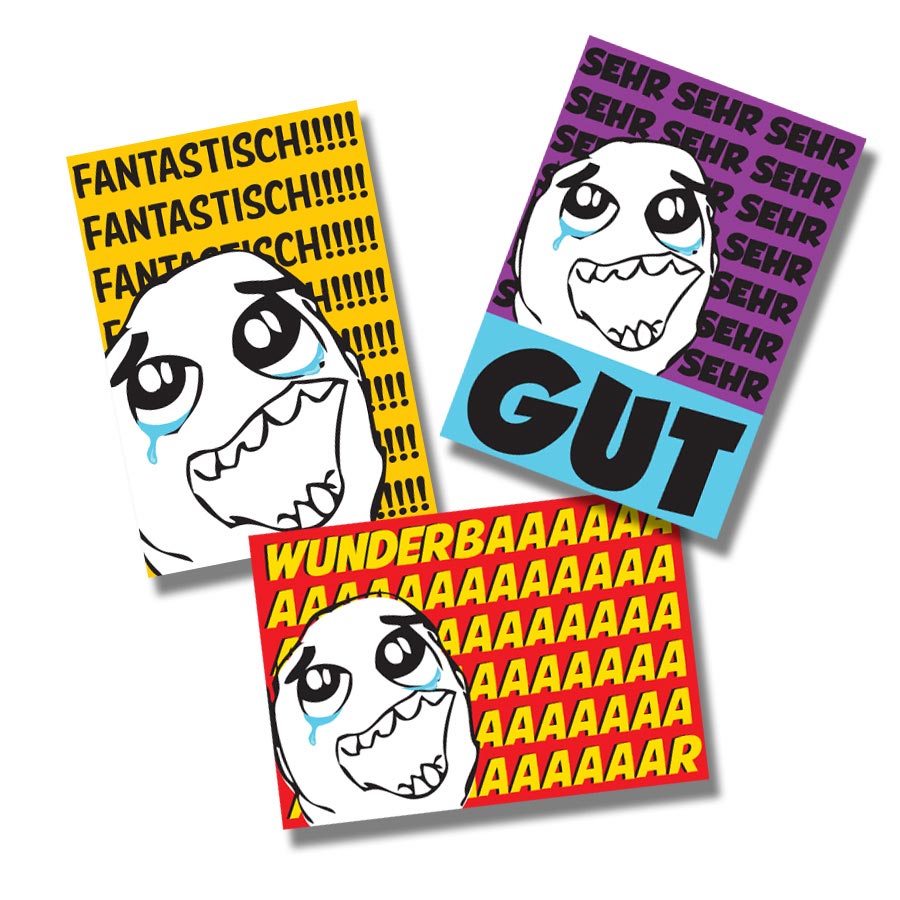 Tears of Joy German Stickers