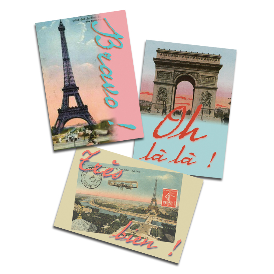 Postcards From Paris French Stickers (60)