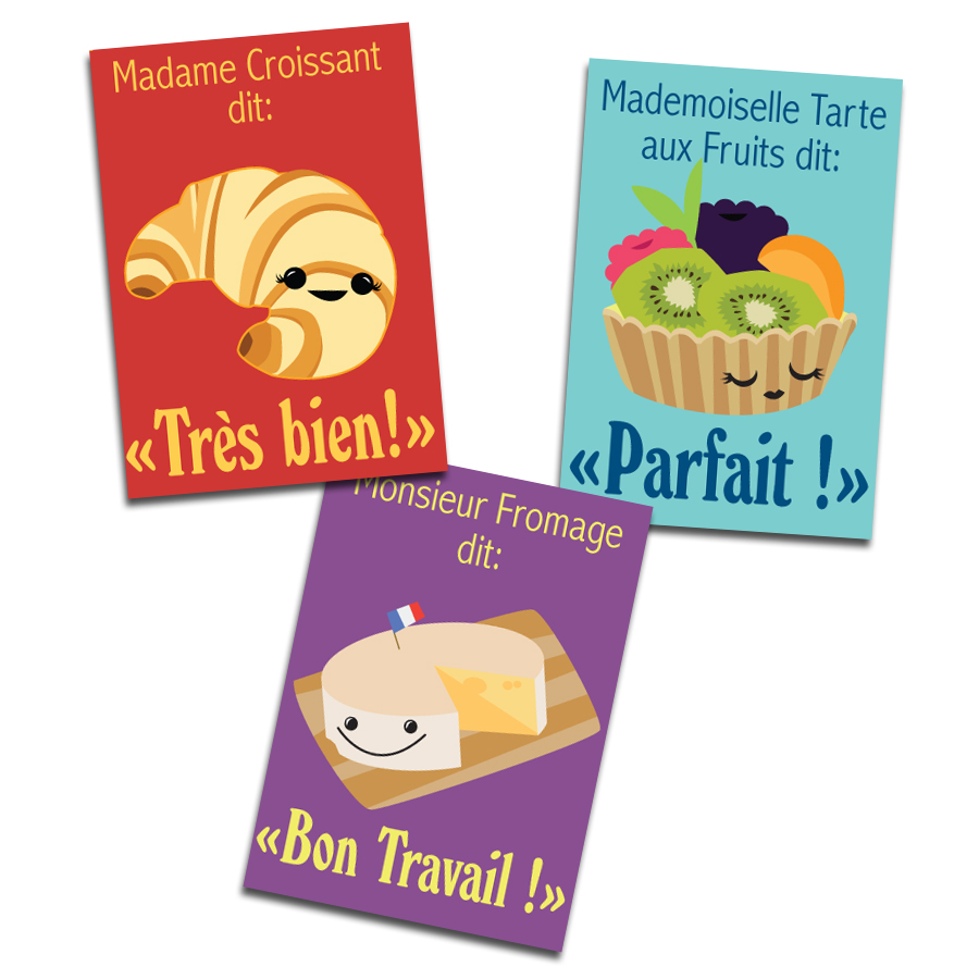 Monsieur Fromage & Friends French Stickers (60)