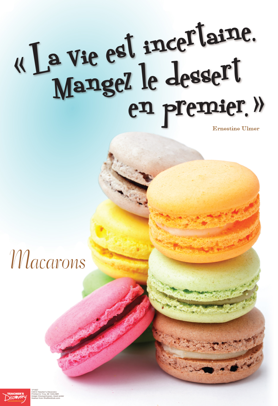 Dessert First French Mini-Poster