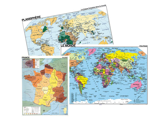 French Classroom Maps Set