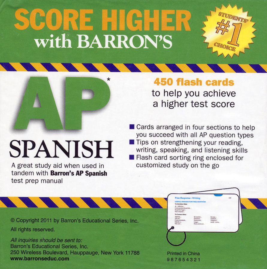 Barron's AP Spanish Flash Cards
