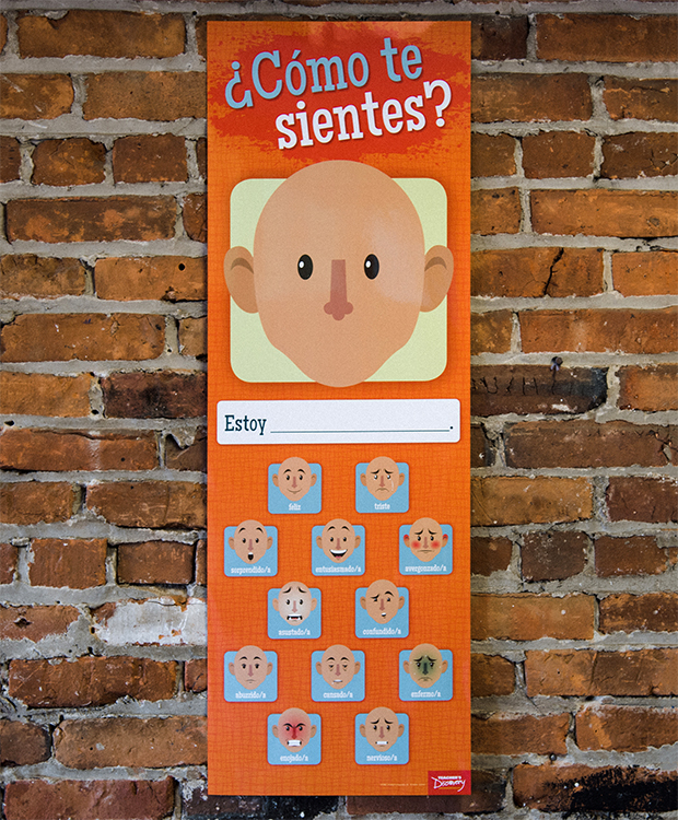 Emotions Face Skinny Poster Spanish