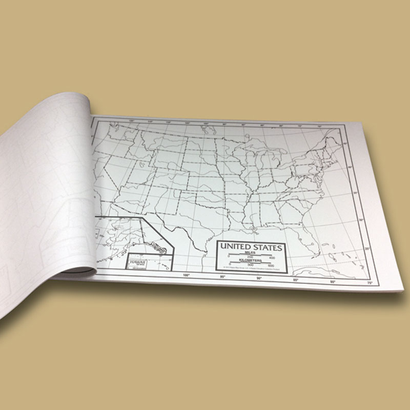 U.S. Outline Study Map Pad